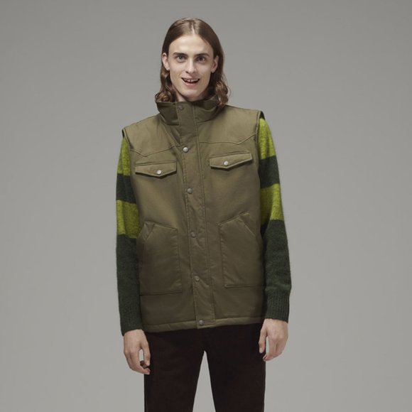 Men's Vest OLIVE GREEN (MWJ-008) - Picture 4 of 6